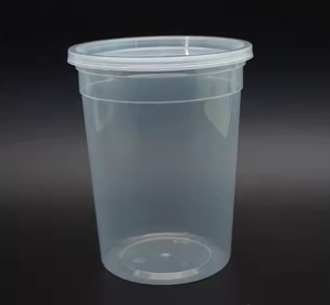 Gobelets jetables transparents en PP avec couvercles hermétiques pour traiteur, portions à emporter, sauces et contenants pour slime - Product Image 2