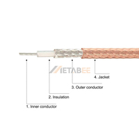 Câble coaxial SMA mâle vers Type N femelle LMR 400 LMR400 RG316