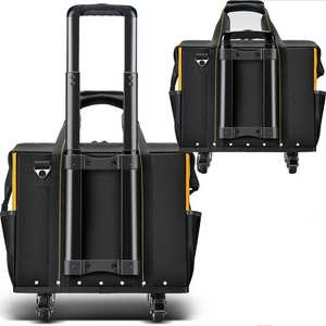 Boîte à outils robuste à grande capacité avec tige de traction, en tissu Oxford, spéciale réparation, étanche, sac à outils pour électricien avec roues - Product Image 6