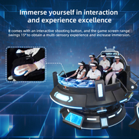 Machines de divertissement 9D, équipement de jeu VR UFO 360°, ensemble de jeu VR rotatif 5 places, cinéma volant, chaise VR montagnes russes