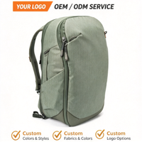 Sac à dos pour ordinateur portable 30L en nylon recyclé, accès arrière, résistant à l'eau, léger, sac à dos de travail pour les voyages, le bureau, l'école