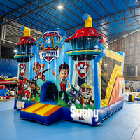 Château gonflable écologique Paw Patrols pour enfants, avec toboggan, capacité de 300 kg, amusement en plein air pour les enfants