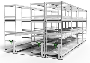 Sistema di Coltivazione Verticale Mobile Idroponico Commerciale con Vassoi per <span class=keywords><strong>Irrigazione</strong></span> a Goccia per Fattorie Verticali Indoor - Product Image 6