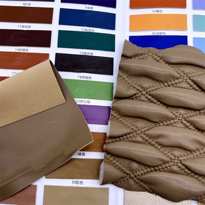 Tissu en faux cuir solide épais 0.8MM feuilles de vinyle PU souple cuir synthétique pour sacs boucles d'oreilles bricolage artisanat vêtements décoration - Product Image 1