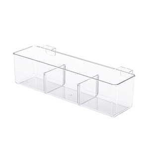 Best Quality Home And Kitchen Bpa-free Acrylic Plastic Short Hanging Transparent Divider Pantry Storage Organizer