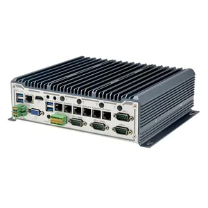 Industrial 7 LAN Industrial Firewall PC HD+VGA Fanless Industrial PC With I5-8257U 2*DDR4 6*RS232 6*USB