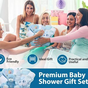 Wholesale Bule Color Baby Gift <b>Box</b> with Basket <b>for</b> New Baby Boy Perfect Gift <b>Present</b> <b>for</b> New Mums Baby Shower Gifts - Product Image 5