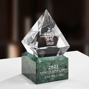 Trophée de la ligue personnalisé en cristal de marbre, vente en gros - Product Image 4