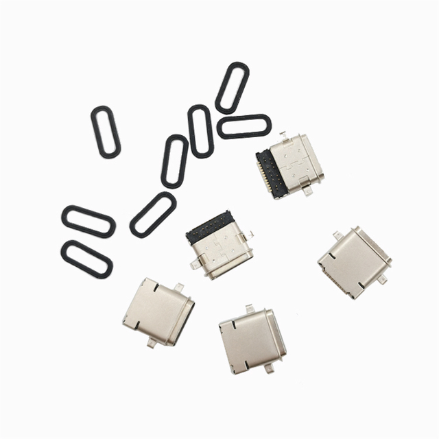Type-c Usb Jack 12 Pin Smt IP68 Rated Waterproof Female Mid Mount Type-C Pcb Usb Type C Connectors