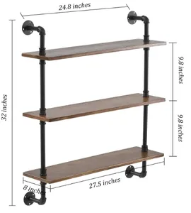 Rustieke Drijvende Houten Plank Aan De Muur Gemonteerde Boerderij Planken Met Natuurlijke Massief Houten Plank Voor Badkamer Woonkamer Keuken