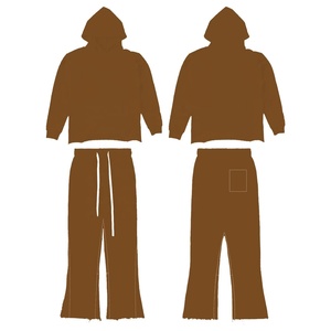 ชุดวอร์มกางเกงวอร์มสองชิ้นสำหรับผู้ชายชุดวอร์มกางเกงวอร์มสีพื้นสำหรับวิ่ง - Product Image 2