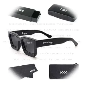 Lentes gafas de sol hombre 고급 남성 여성 디자이너 안경 사용자 정의 음영 로고 tr90 평방 아세테이트 선글라스