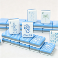 Ensemble de Mahjong Américain Classique Personnalisé OEM ODM, Tuiles en Acrylique Lisses de Qualité Supérieure, Étui de Rangement Portable, Kit de Jeu Complet