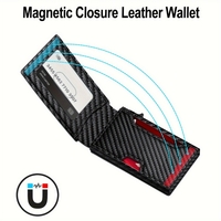 Dompet Kartu Kredit Minimalis Pria Tipis Berbahan Aluminium Anti RFID dengan Penutup Kulit PU