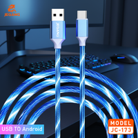 Câble Micro USB en cuivre pur JEQANG JC-173 3A à charge rapide pour ordinateur et écouteurs avec gaine en silicone