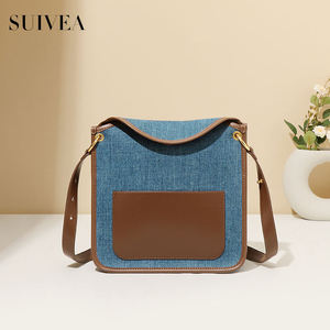 กระเป๋าแฟชั่นผู้หญิงดีไซน์เฉพาะกลุ่มกระเป๋าผ้ายีนส์ตะวันตกแบบเรียบง่ายแนววินเทจ - Product Image 2