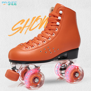 Patins à roulettes classiques Seemore ODM/OEM en daim rétro pour intérieur/extérieur, double rangée ABEC-7, sans roues lumineuses - Product Image 5