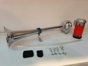 <span class=keywords><strong>แตร</strong></span>ลมไฟฟ้าโครเมียมสำหรับรถบรรทุก 24V 680Hz 450มม. 115dB ผลิตจากสังกะสี+อลูมิเนียม <span class=keywords><strong>แตร</strong></span>ลม 115dB 450มม. <span class=keywords><strong>12V</strong></span>/24V <span class=keywords><strong>แตร</strong></span>รถบรรทุกคุณภาพสูง - Product Image 2