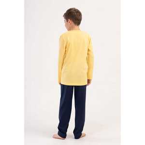 ชุดนอนเด็กชายแขนยาว คอปก ผ้าถักนุ่มสบาย ลายพิมพ์น่ารัก สำหรับเด็กวัยเตาะแตะ ไซส์ 9/10-15/16 สำหรับฤดูใบไม้ผลิและฤดูหนาว - Product Image 2