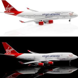 Modellino in Resina di Aereo Virgin <span class=keywords><strong>Atlantic</strong></span> B747, Scala 1/150, 47cm, con Confezione Regalo per Collezionisti - Product Image 2