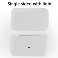 LED Rechargeable Square Travel Compact Portable Folding 1X/5X Magnifying Handheld Makeup Mirror with Lights