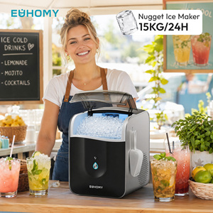 EUHOMY Macchina per <span class=keywords><strong>Ghiaccio</strong></span> a Pepite con Capacità di Produzione Giornaliera di 15KG, Controllo tramite App, Certificata CE ETL - Product Image 1
