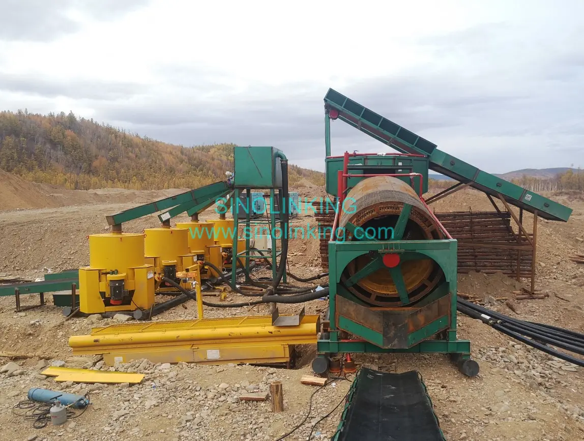 Extração de recuperação Placer Ouro Eclusa de Mineração Equipamento Da Máquina de Lavar Roupa