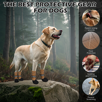 Chaussettes imperméables antidérapantes pour chien, protection des pattes pour l'hiver, pour chiens de taille moyenne et grande, confortables et offrant une bonne adhérence pour l'extérieur