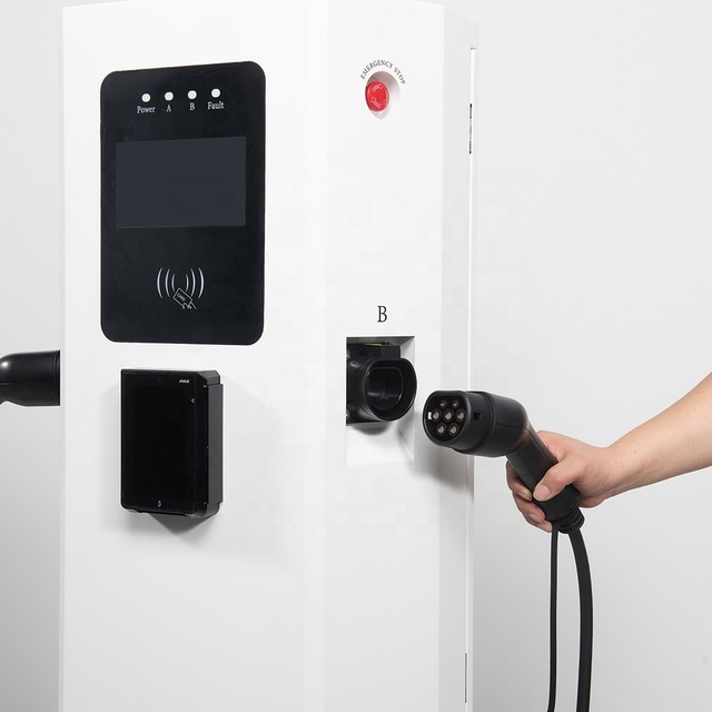 Level 2 EV Charger Fast 22kW AC Electric Car Charging Station OCPP 1.6J Smart APP Control IP65 Waterproof Type 2 Charging Metal