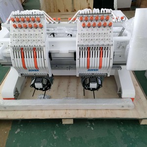 Máquina de Bordar Industrial Zoyer de Doble Cabezal y 9 Agujas, 360x510mm, Computarizada, para Bordado Plano y de Gorras - Product Image 2