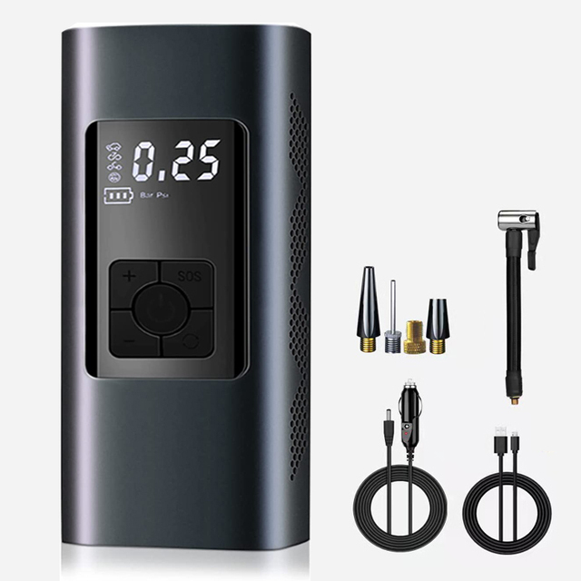 6000mAh Mini Inflated Device with Pressure Gauge Digital Tire Inflator for Car Motor Launch air Bed Tire Inflators