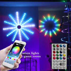 <span class=keywords><strong>RGB</strong></span> Đầy Màu Sắc Treo Pháo Hoa Cối Xay Gió Chuỗi Đèn Ứng Dụng Xoay Chạy Hiệu Ứng Nước Da Chuỗi Fan Ngoài Trời Giáng Sinh - Product Image 2