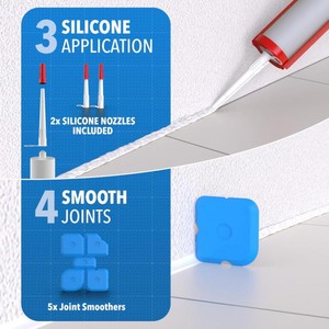 Stainless Steel <b>Grout</b> Cleaner <b>Tool</b> Set 25 Pc With Replacement Blades <b>For</b> Sealant <b>Removal</b> And Crack Cleaning - Product Image 3