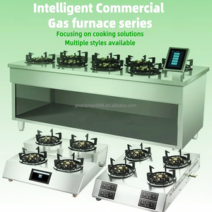 Pot multi-tête commercial marmite de <span class=keywords><strong>poulet</strong></span> à ragoût Machine à riz cuisinière à gaz intelligente multi-tête 1000 fonction de mémoire de recette fournie - Product Image 2