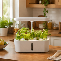 Système d'irrigation pour micro-pousses avec éclairage LED à spectre complet pour jardin intelligent, kits de culture hydroponique commerciaux, utilisation domestique, matériau métallique