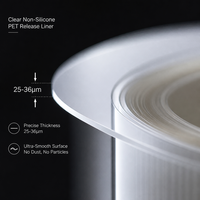 Laminage de couverture FPC avec liner de protection PET transparent non-silicone de 25-36μm, 1-10g, sans transfert de silicone