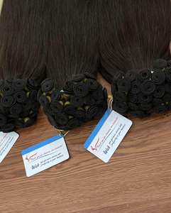 ผมต่อแบบมัดมือมนุษย์สำหรับต่อผมแบบผูกผมแบบไม่พันกันไม่ผสมสังเคราะห์มีขนาดใหญ่ในสต็อก - Product Image 4