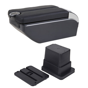 กล่องเก็บของที่วางแขน Vtear ABS พร้อมช่อง USB และที่วางแก้ว สำหรับรถยนต์มิตซูบิชิ เอ็กซ์แพนเดอร์ ปี 2015-2019 อุปกรณ์เสริมสำหรับจัดเก็บภายในรถยนต์ด้านหน้า - Product Image 1