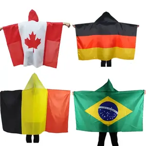 Рекламная накидка 3 Х5 футов, Национальный флаг с капюшоном, оптовая продажа, Дешевый Флаг мирового футбола