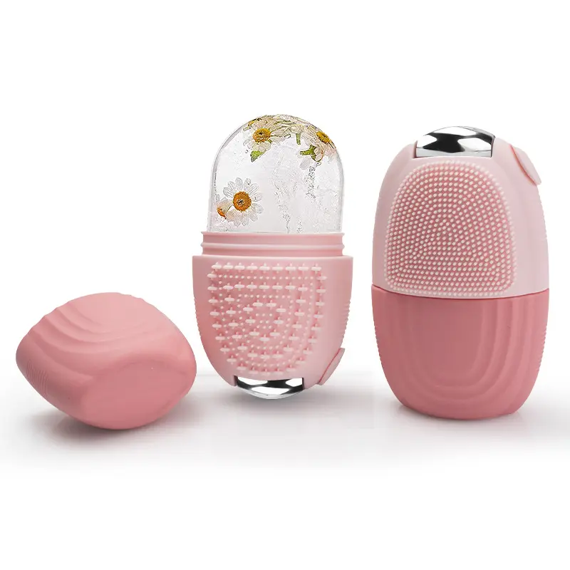Outil de massage de beauté multifonction Globes de boule de glace Roller Body Eyes Face Silicone Massage Facial Ice Roller