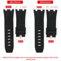 Win-Win gekerbtes FKM-Gummi armband für Ersatz band zubehör im AP-Stil 27mm 28mm 30mm