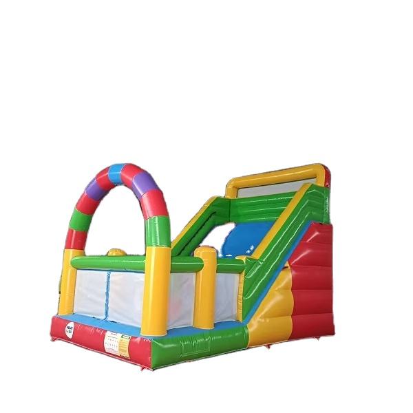 Yellow 4x6m inflatable castle with slide