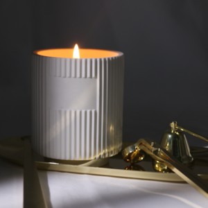 C & H Moderne Personnalisé Rond Carré Bougeoirs Bocaux Décoration de Maison de Luxe Conteneur en Ciment Bocaux à Bougie avec Couvercles - Product Image 5