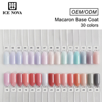 ICE NOVA Macaron couche de Base en caoutchouc couleur blanc laiteux viscosité suffisante densité épaisse force de mise en forme HEMAFREE 2in1 Gel polonais