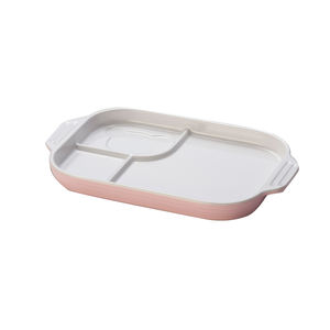 Plato <span class=keywords><strong>de</strong></span> 3 Divisiones <span class=keywords><strong>de</strong></span> plástico <span class=keywords><strong>de</strong></span> <span class=keywords><strong>melamina</strong></span> 100% con asa para niños que sirve la cena en el restaurante Plato dividido para niños - Product Image 1