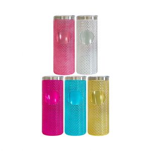 Gobelet isotherme 23 oz à personnaliser avec logo, effet métallique brillant et strass, pour vinyle, design fin et droit, avec clous, en provenance de l'entrepôt chinois - Product Image 2