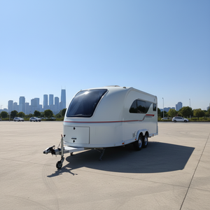Caravana de aluminio moderna de diseño de alta velocidad para acampar al aire libre, autocaravana con cocina y baño - Product Image 1