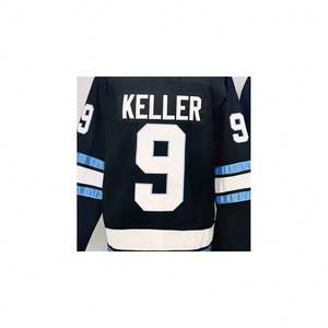 Listo para enviar Utah Clayton Keller Jersey de hockey cosido negro de la mejor calidad - Product Image 1