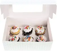 Boîtes à gâteaux et à biscuits boîte à pâtisserie, avec fenêtre, boîtes cadeaux blanches, boulangerie