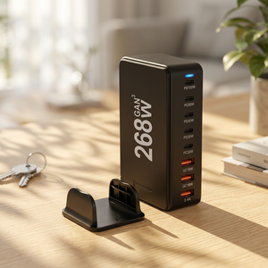 268W 8 Port USB C Charging Station Desktop <b>Charger</b> with 5 USB C and 3 USB <b>A</b> PD 3.0 QC3.0 <b>for</b> Phone Laptop <b>Tablet</b> - Product Image 4